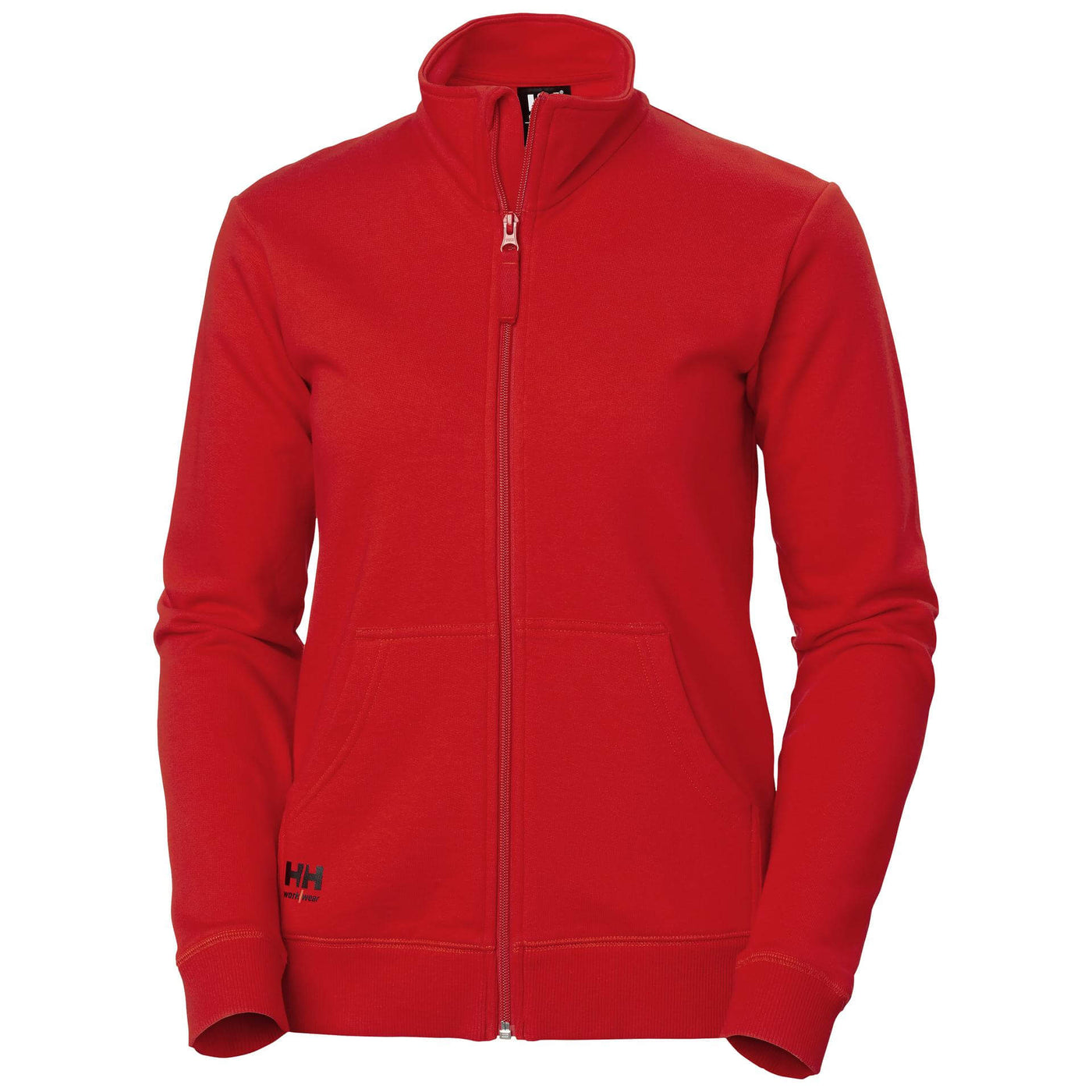 Helly Hansen Womens Manchester Zip Sweatshirt Alert Red 1 Front #colour_alert-red