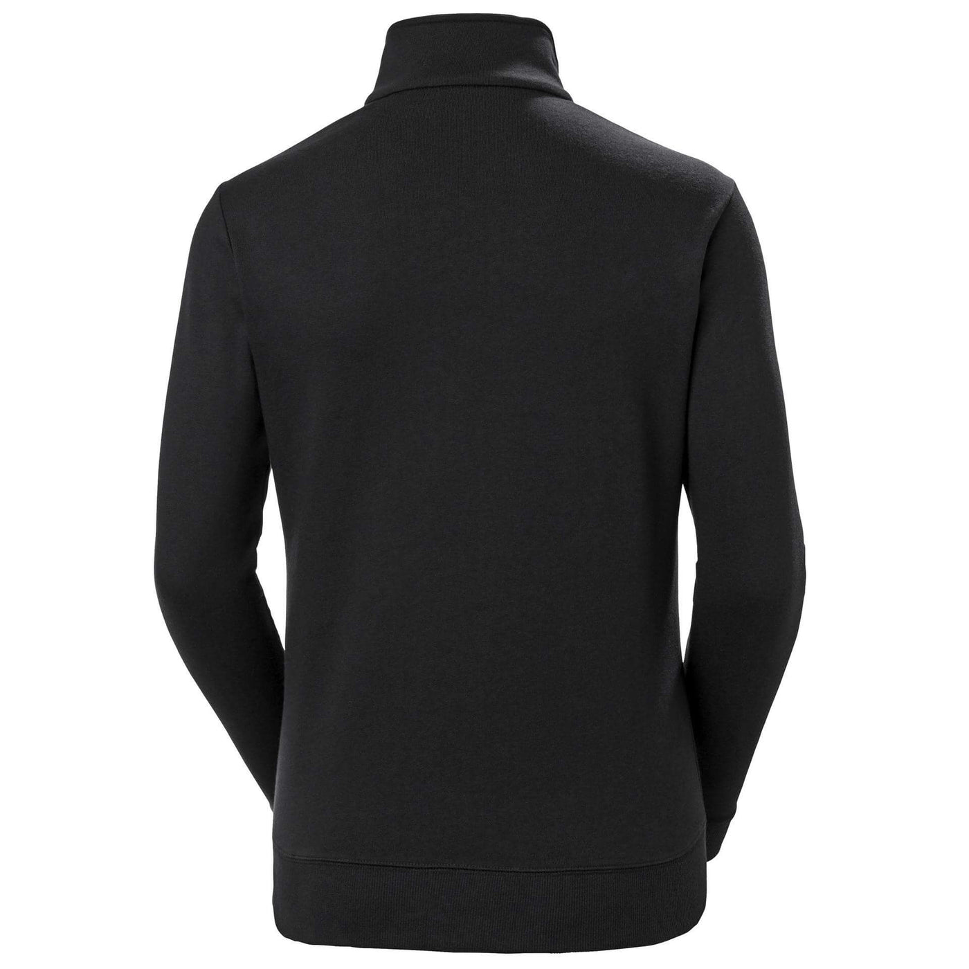 Helly Hansen Womens Manchester Zip Sweatshirt Black Front#colour_black