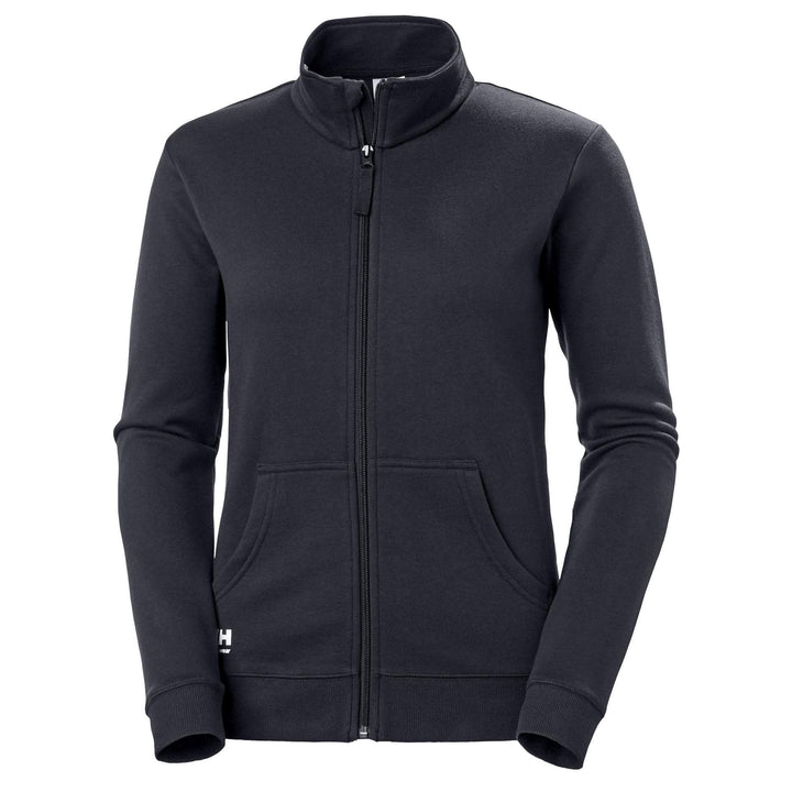 Helly Hansen Womens Manchester Zip Sweatshirt Navy Front#colour_navy