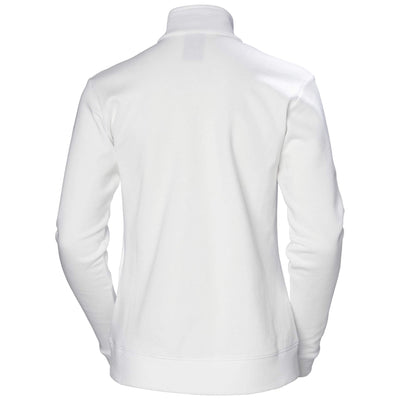 Helly Hansen Womens Manchester Zip Sweatshirt White 2 Rear #colour_white