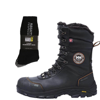 Helly Hansen Special Offer Pack - HH Chelsea Winter Waterproof Toe Cap Safety Boots + 3 Pairs Work Socks