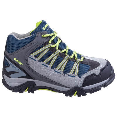 Hi-Tec Forza Waterproof Kids Hiking Boots-Cool Grey-Majolica-Limoncello-5