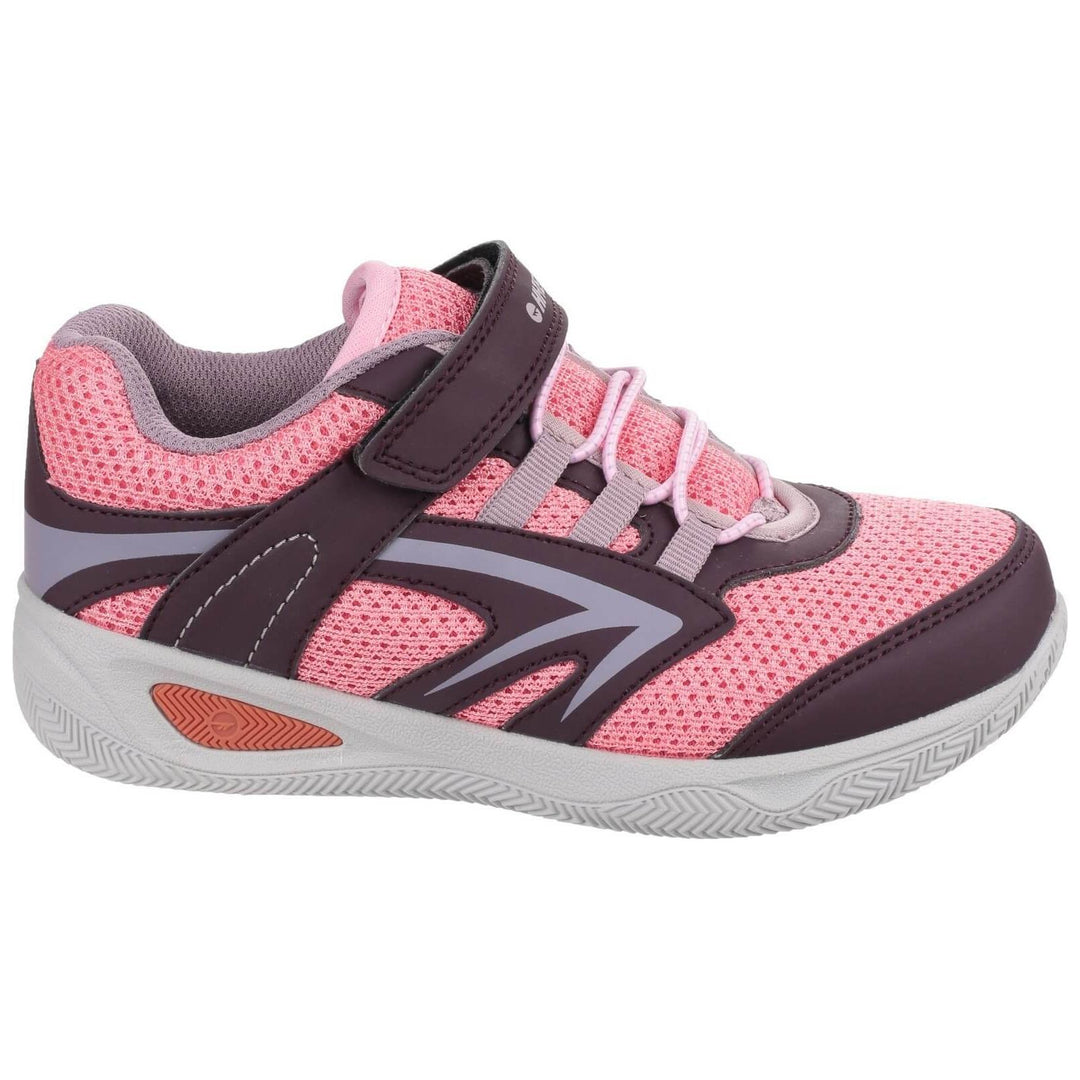 Hi-Tec Thunder Kids Trainers-Plum- Blossom- Elderberry-5