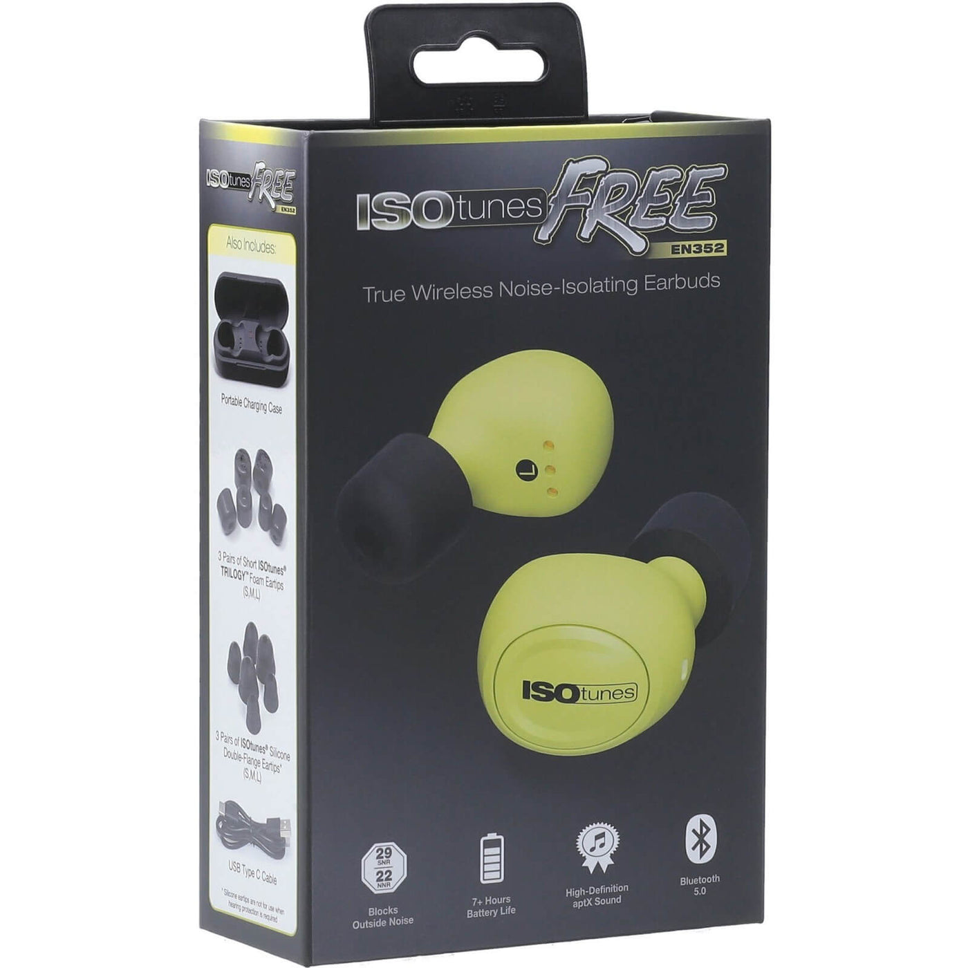 ISOtunes IT-12 Free True Wireless EN352 Earbuds Yellow 1#colour_yellow