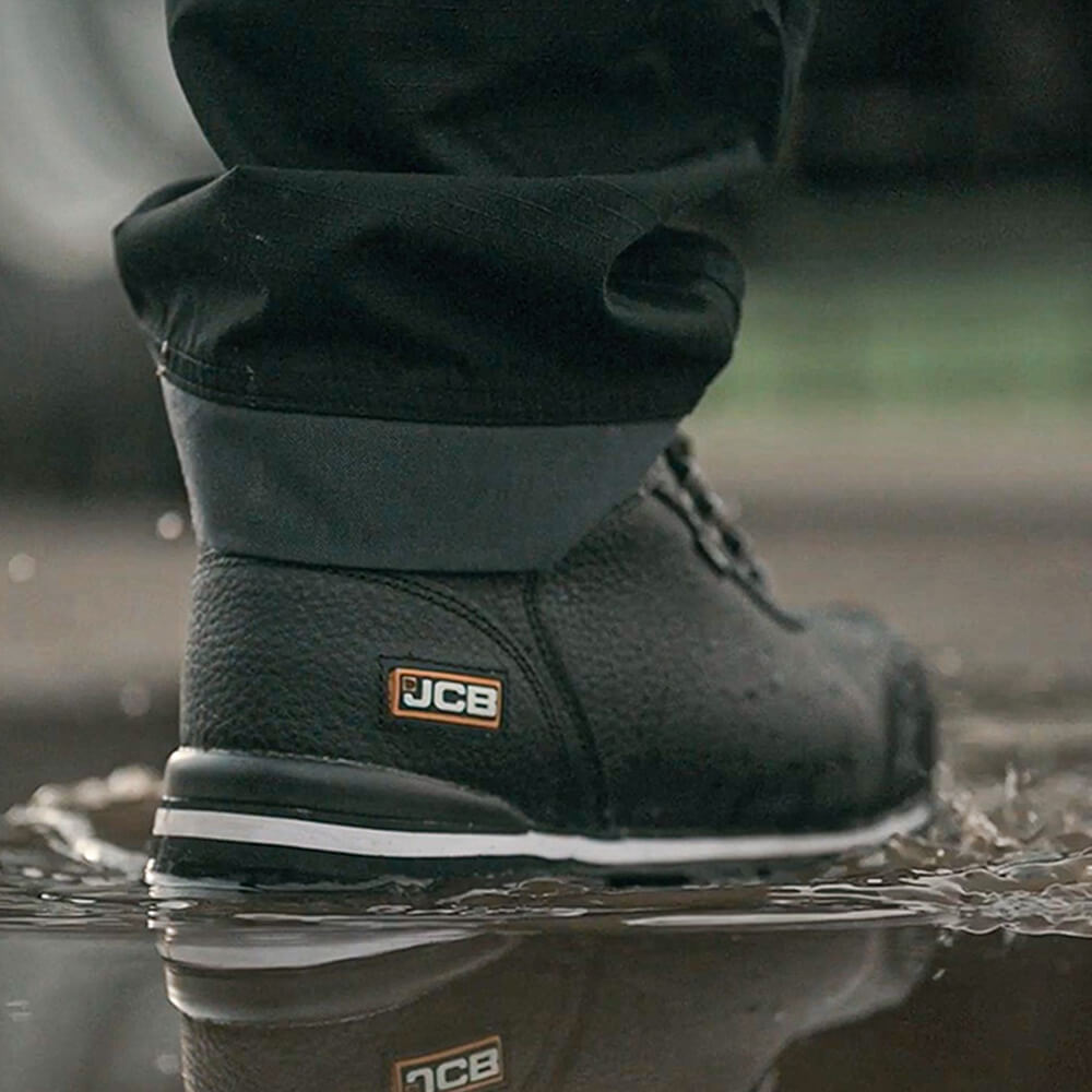 JCB 3CX Safety Work Boots Black Lifestyle 3#colour_black