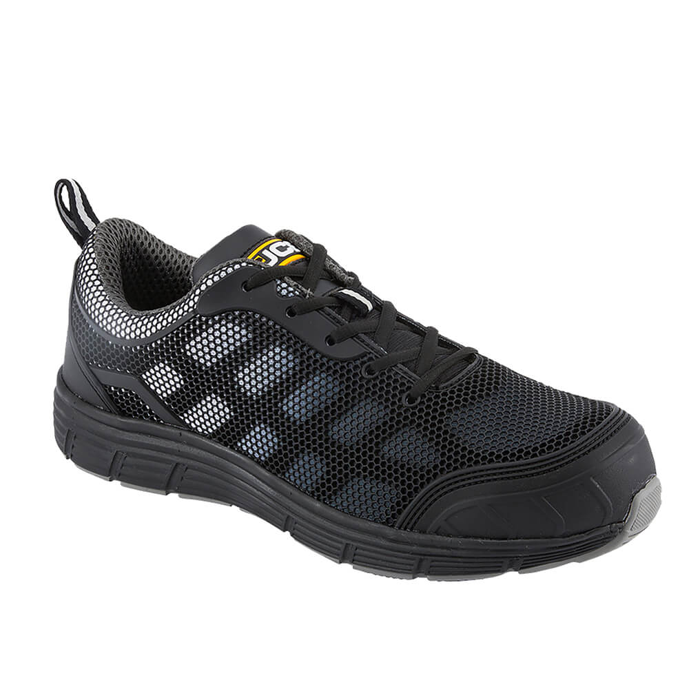JCB Cagelow Work Safety Trainers Black Product Main#colour_black