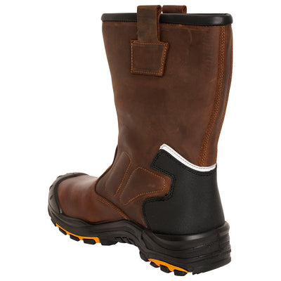 JCB Denstone Waterproof Safety Rigger Boots Brown Product 5#colour_brown