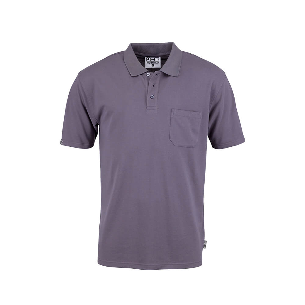 JCB Essential Polo Shirt Grey Product Main#colour_grey