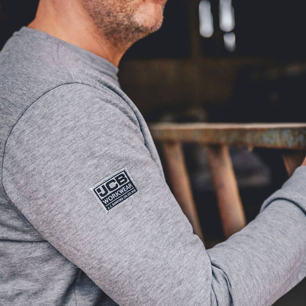 JCB Essential Sweatshirt Grey Lifestyle 3#colour_grey