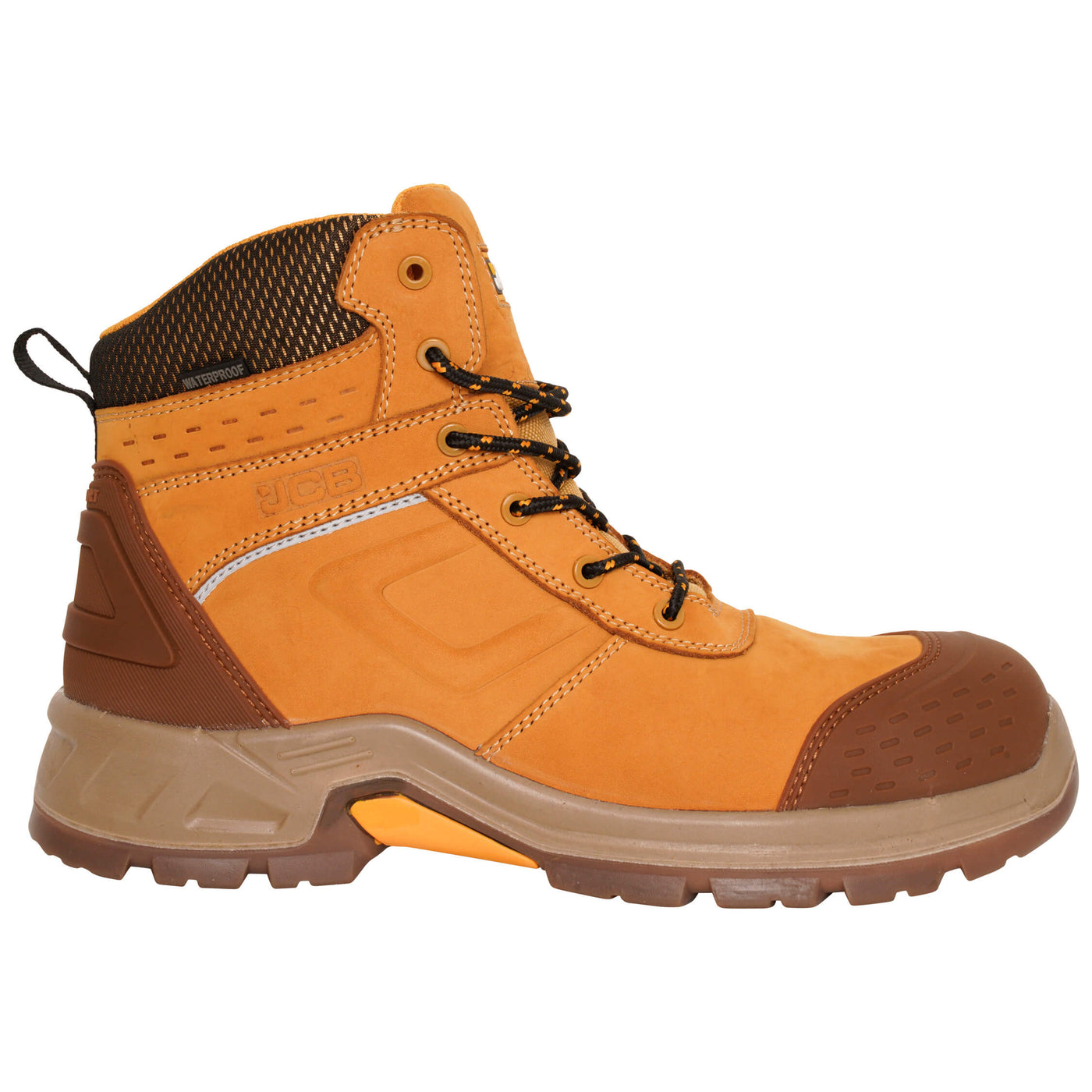 JCB FASTRAC 4050 Honey S7S Metal-Free Waterproof Safety Boots Honey Product 2#colour_honey