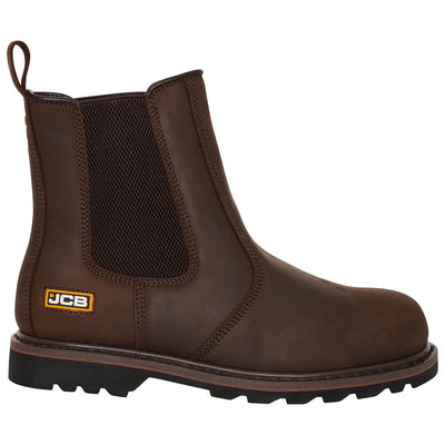 JCB Farley Safety Dealer Boots Brown Product 6#colour_brown
