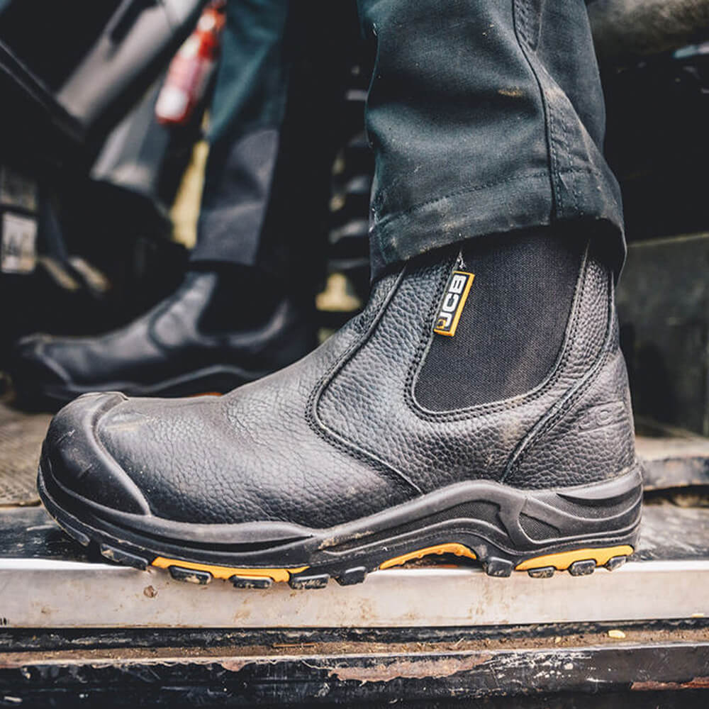 JCB Safety Dealer Boots Black Lifestyle 1#colour_black