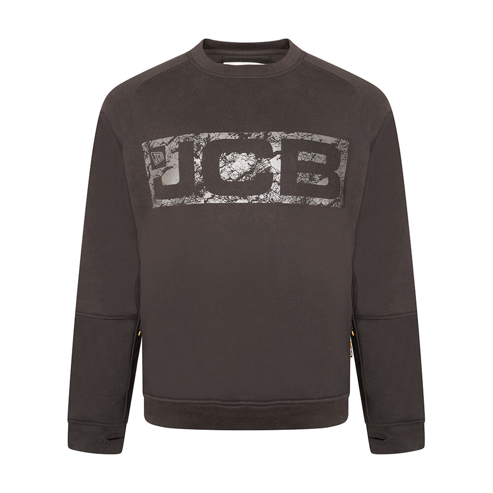 JCB Trade Crew Sweatshirt Black Product Main#colour_black
