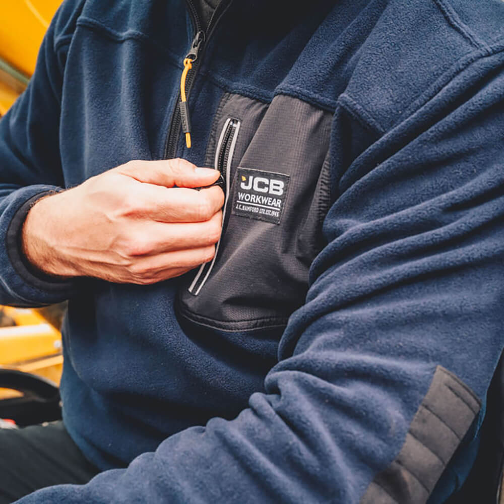Zipper Tech JCB Trade Heavyweight 1/4 Zip Tech Fleece