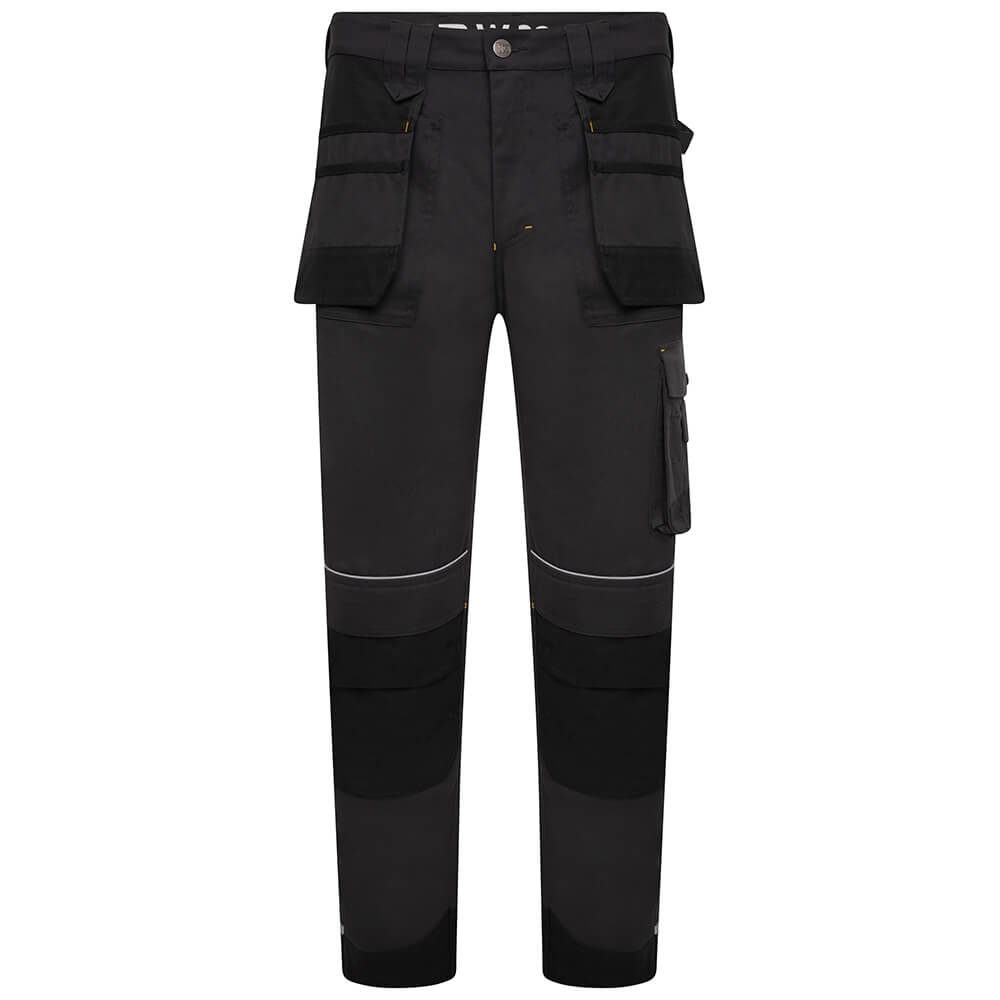 JCB Trade graphite holster-pocket work trousers with reflective piping