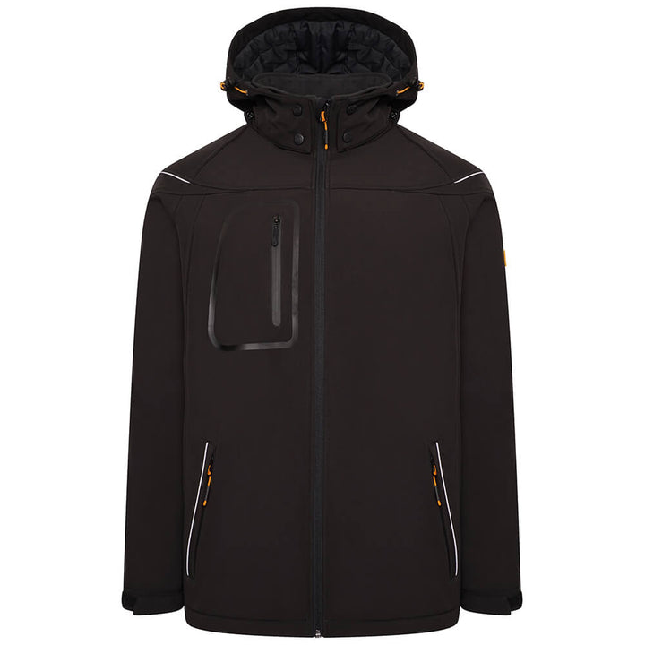 JCB Trade Hooded Softshell Jacket Black Product Main#colour_black