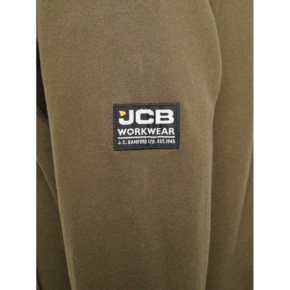 JCB Trade Horton Hoodie Olive Green/Black Product 4#colour_olive-green-black