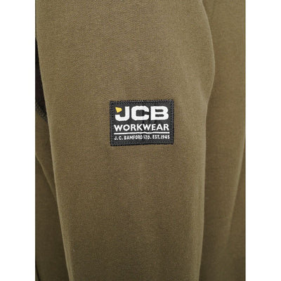 JCB Trade Horton Hoodie Olive Green/Black Product 4#colour_olive-green-black
