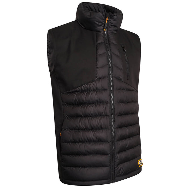 JCB Trade Hybrid Padded Gilet Bodywarmer Black Product 2#colour_black