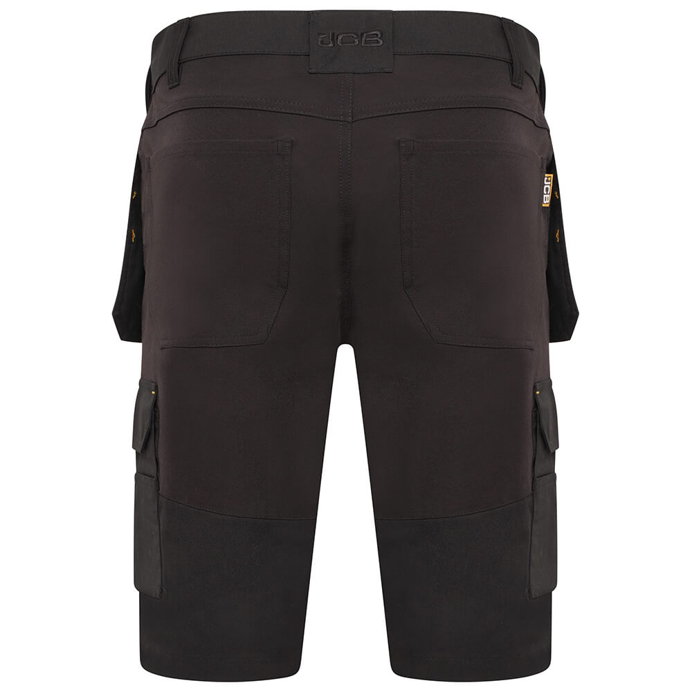 JCB Trade Hybrid Stretch Work Shorts Black Product 6#colour_black