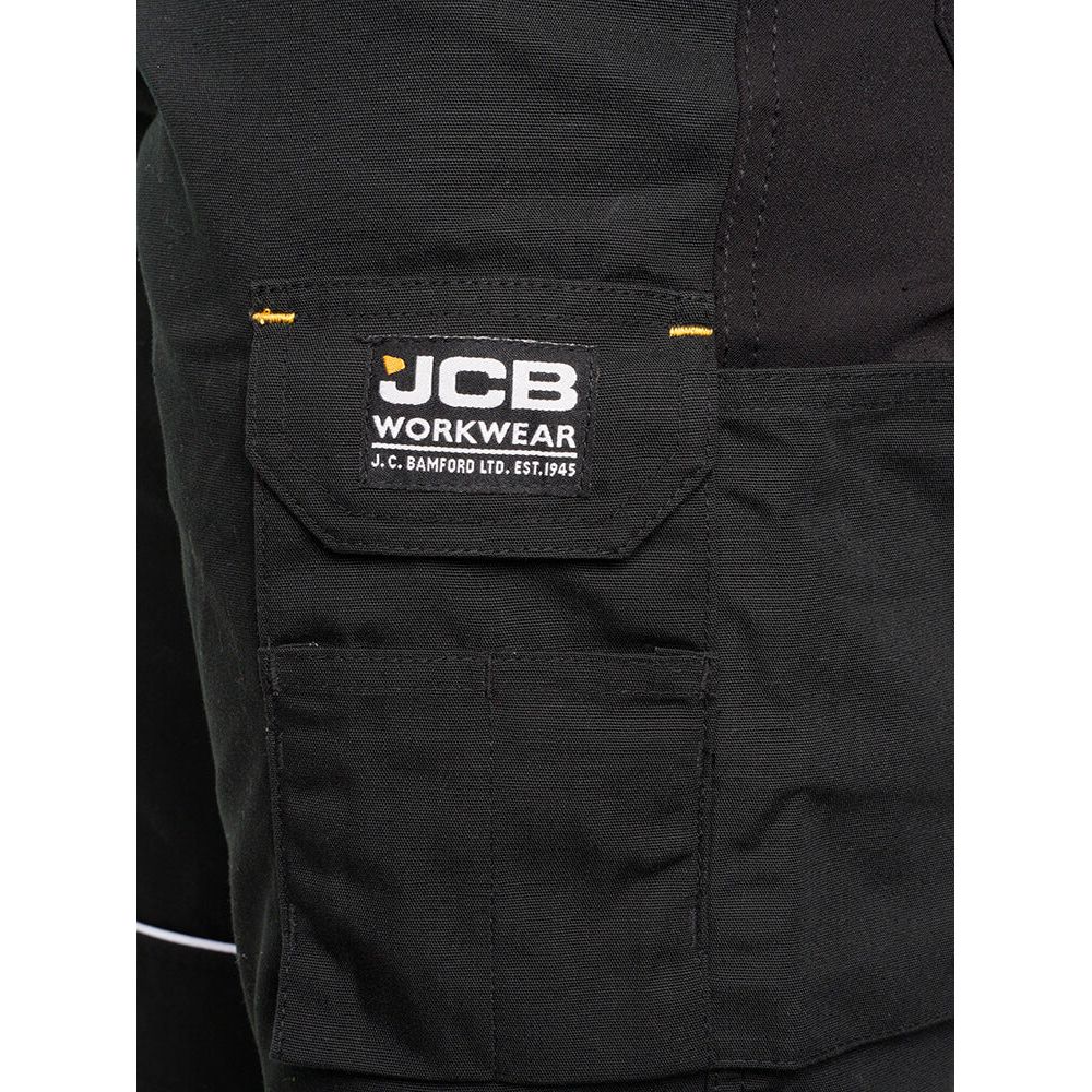 JCB Trade Hybrid Stretch Work Trousers Black Product 3#colour_black