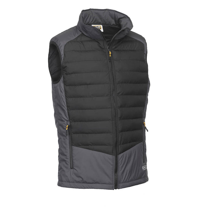 JCB Trade Padded Gilet Bodywarmer Grey/Black Product Main#colour_grey-black