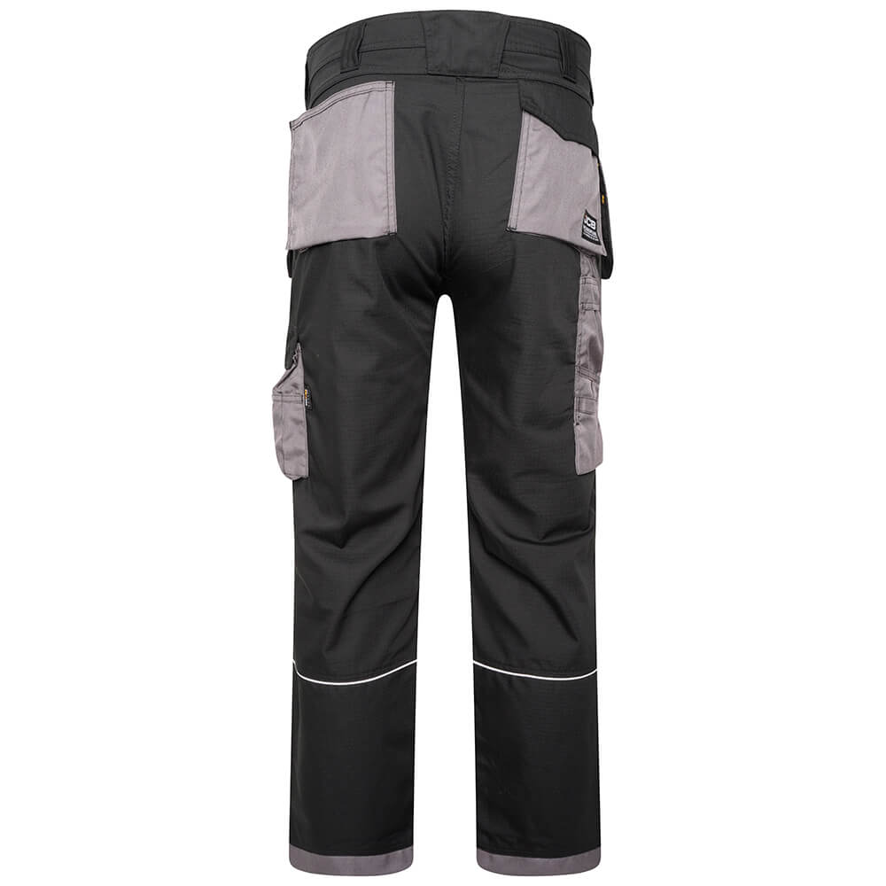 JCB Trade Rip Stop Work Trousers Black/Grey Product 4#colour_black-grey