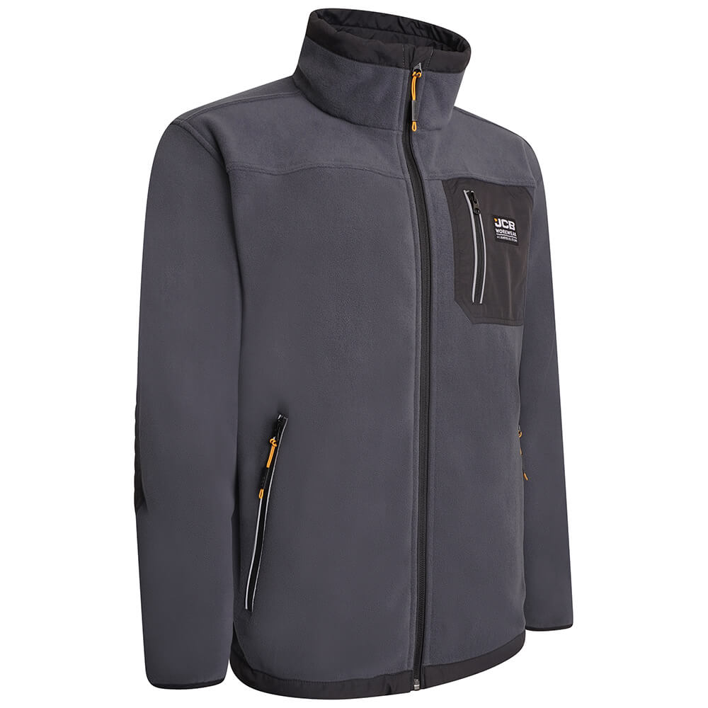 JCB Trade Steel Full Zip Fleece Steel Blue Product 3#colour_steel-blue