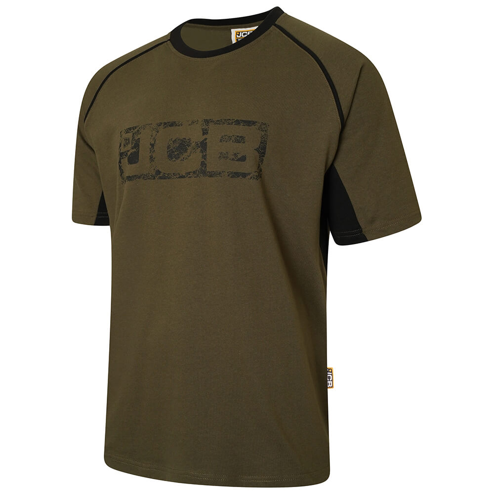 JCB Trade T-Shirt Olive Green/Black Product 3#colour_olive-green-black