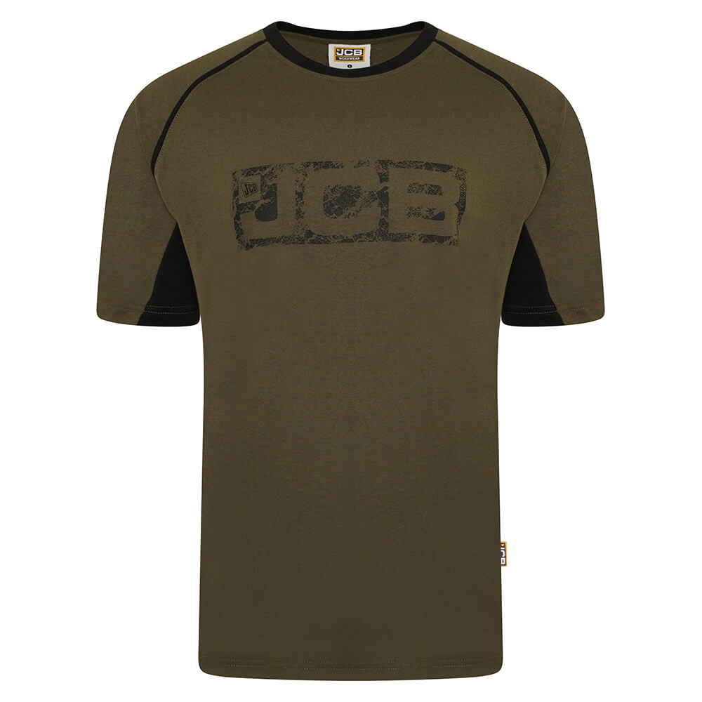 JCB Trade T-Shirt Olive Green/Black Product Main#colour_olive-green-black