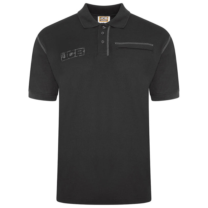 JCB Trade Work Polo Shirt Black Product Main#colour_black