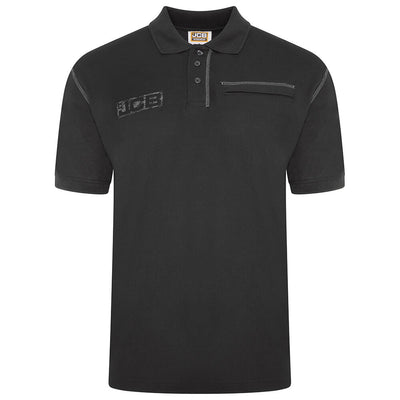 JCB Trade Work Polo Shirt Black Product Main#colour_black