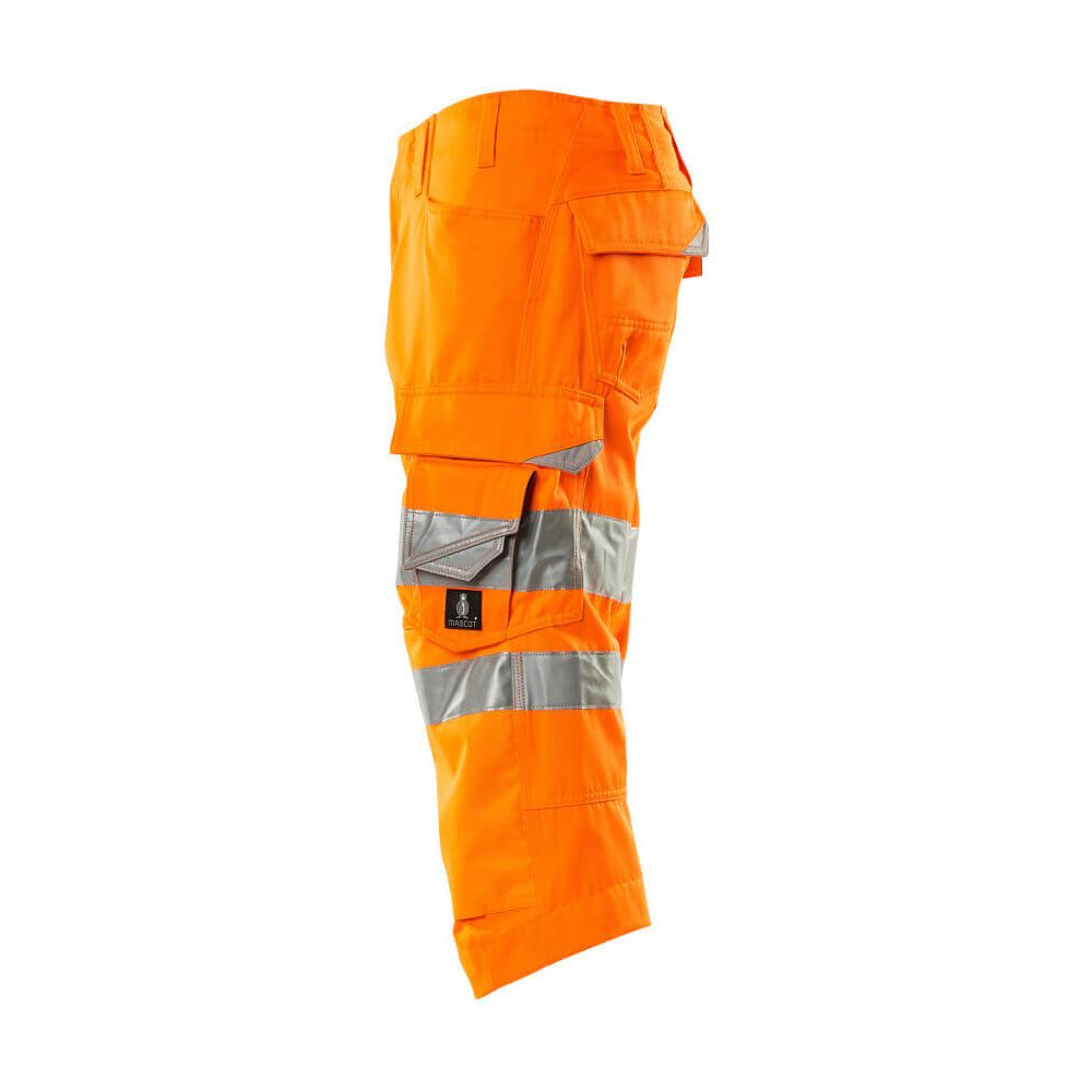 Mascot 3-4 Length Hi-Vis Trousers 17549-860 Right #colour_hi-vis-orange