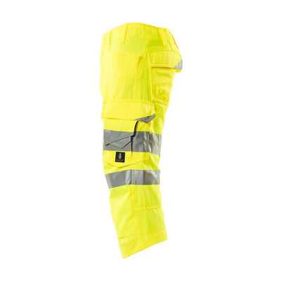 Mascot 3-4 Length Hi-Vis Trousers 17549-860 Right #colour_hi-vis-yellow