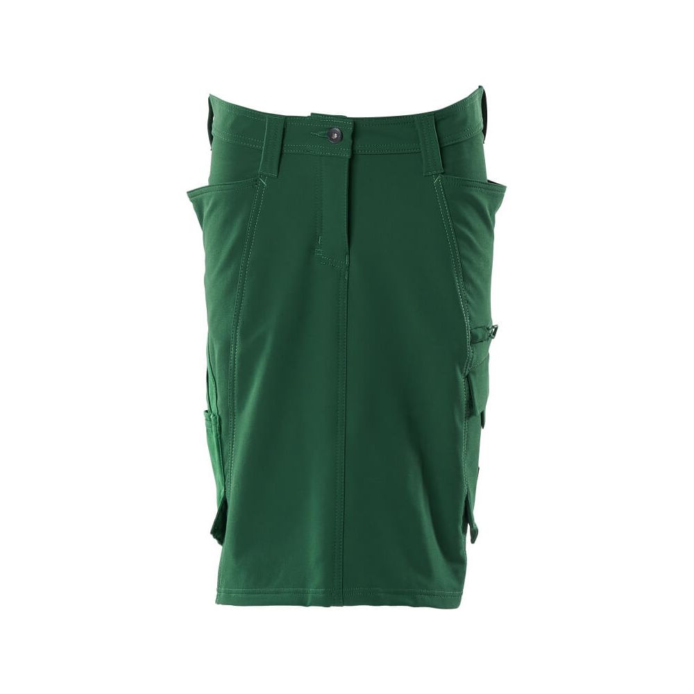 Mascot 4-Way-Stretch Work Skirt 18347-511 Front #colour_green