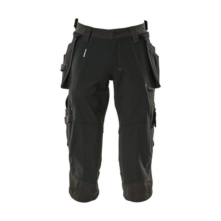 Mascot Advanced 3-4 Trousers Stretch 17049-311 Front #colour_black