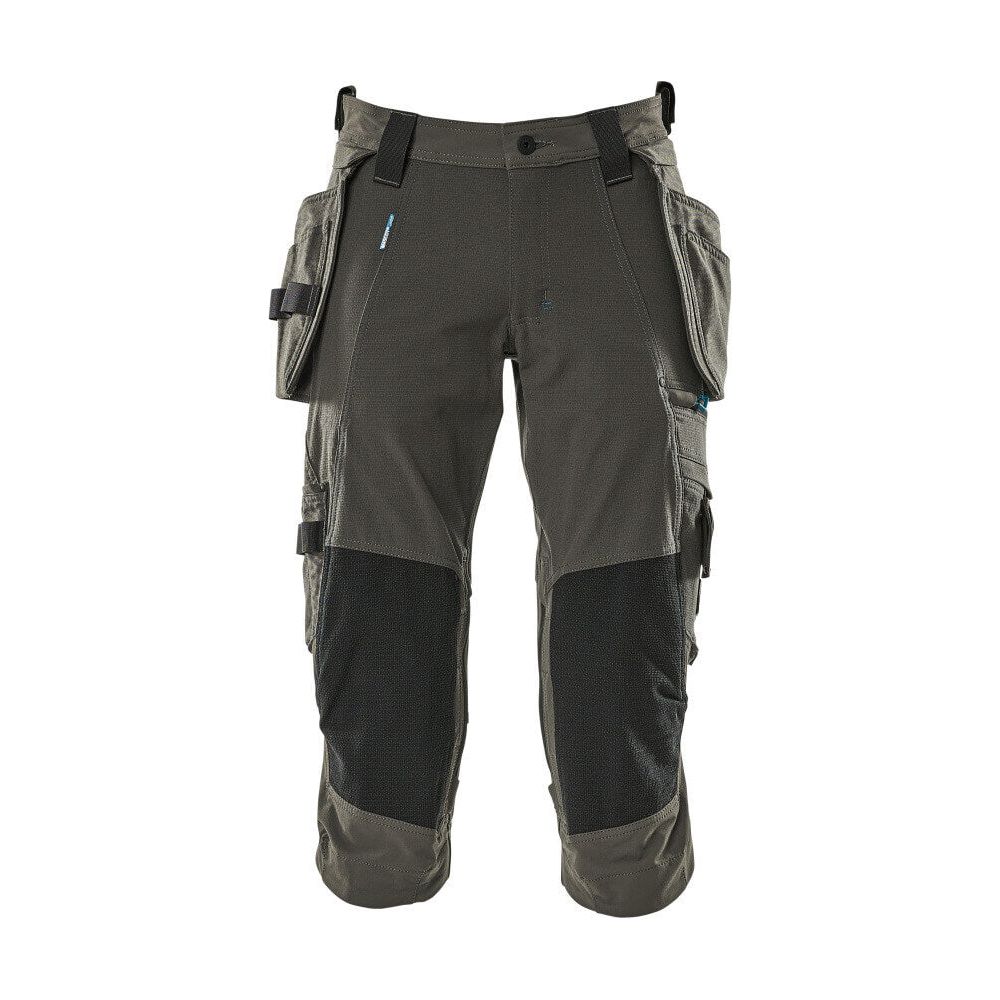Mascot Advanced 3-4 Trousers Stretch 17049-311 Front #colour_dark-anthracite-grey