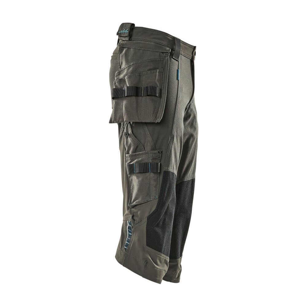 Mascot Advanced 3-4 Trousers Stretch 17049-311 Left #colour_dark-anthracite-grey