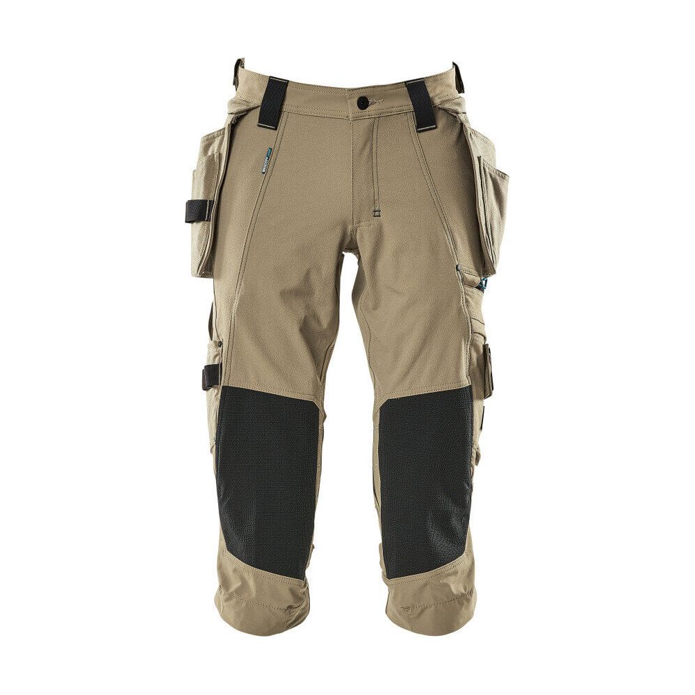 Mascot Advanced 3-4 Trousers Stretch 17049-311 Front #colour_light-khaki