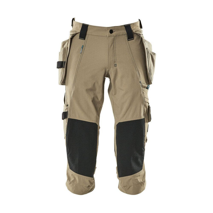 Mascot Advanced 3-4 Trousers Stretch 17049-311 Front #colour_light-khaki