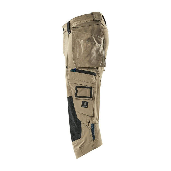 Mascot Advanced 3-4 Trousers Stretch 17049-311 Right #colour_light-khaki