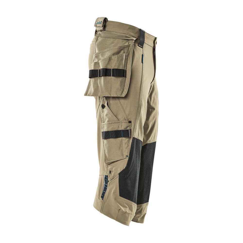 Mascot Advanced 3-4 Trousers Stretch 17049-311 Left #colour_light-khaki