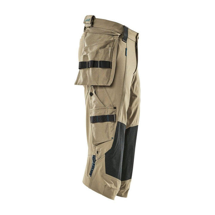 Mascot Advanced 3-4 Trousers Stretch 17049-311 Left #colour_light-khaki