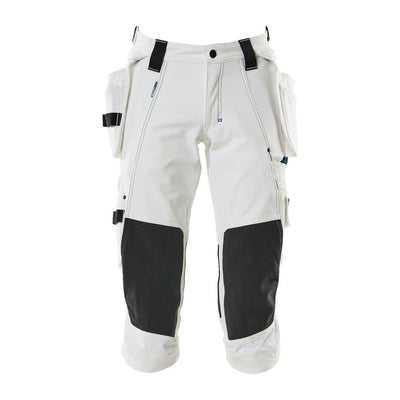Mascot Advanced 3-4 Trousers Stretch 17049-311 Front #colour_white