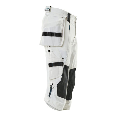 Mascot Advanced 3-4 Trousers Stretch 17049-311 Left #colour_white