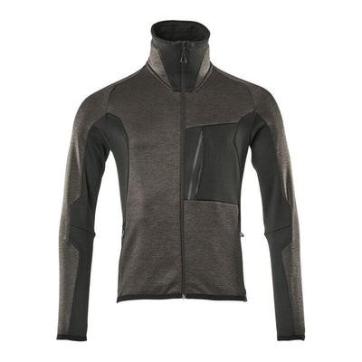 Mascot Advanced Fleece Jumper Zip-Up 17103-316 Front #colour_dark-anthracite-grey-black