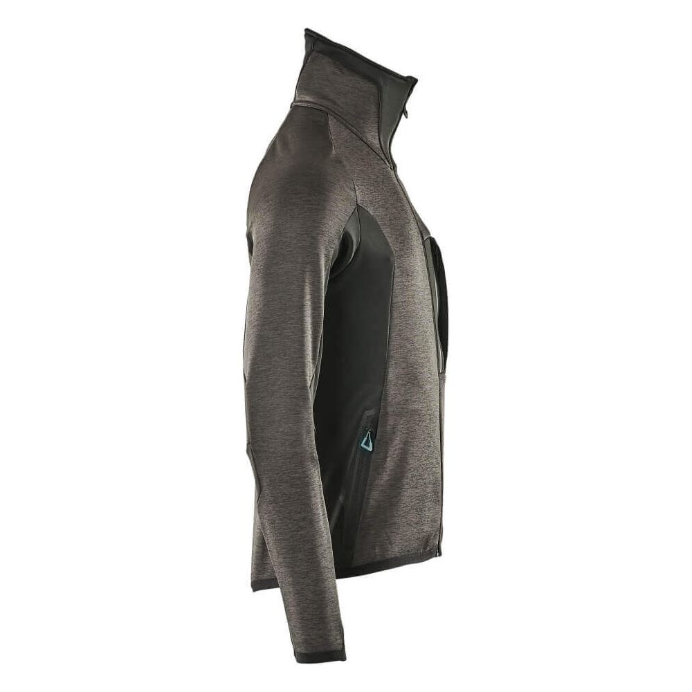 Mascot Advanced Fleece Jumper Zip-Up 17103-316 Left #colour_dark-anthracite-grey-black