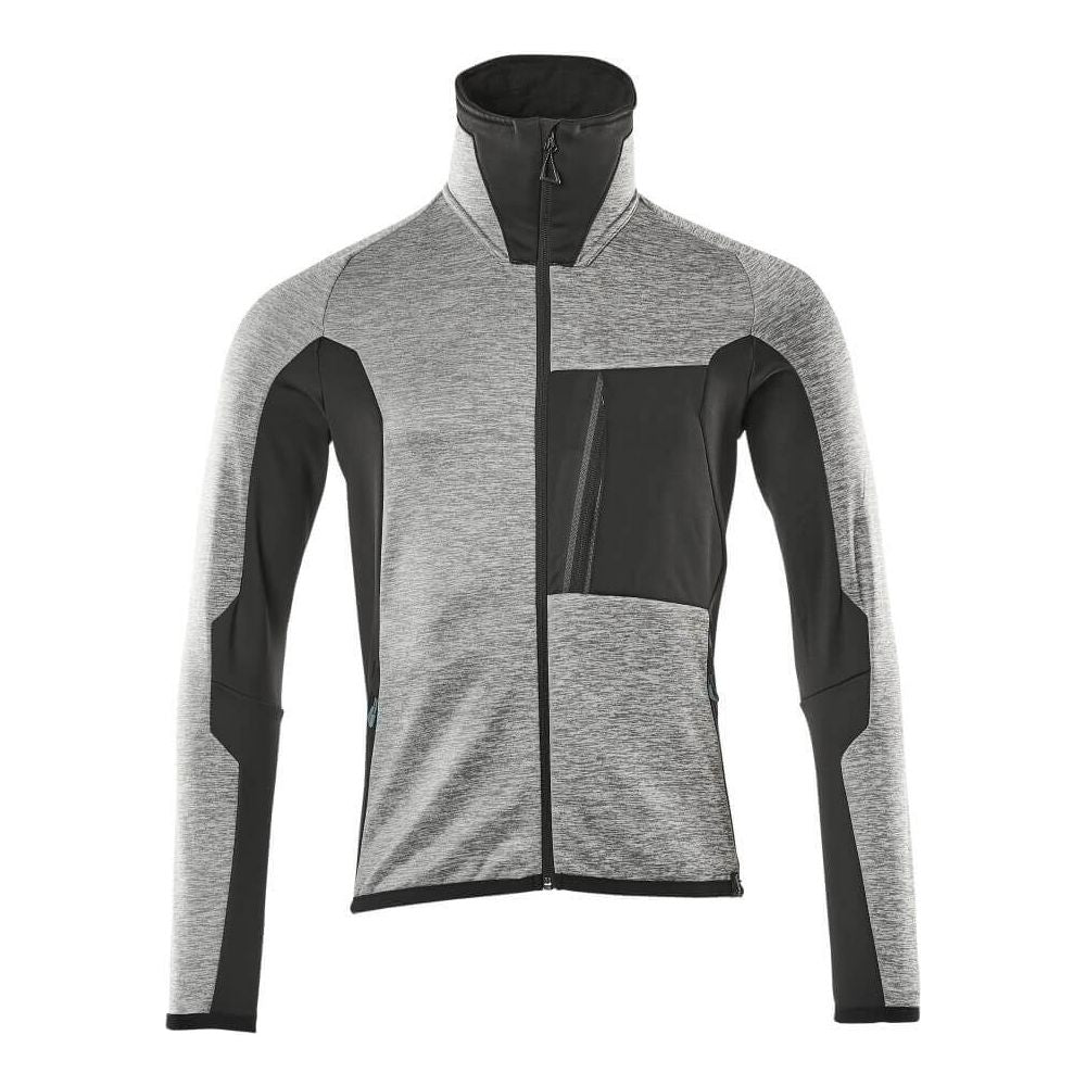 Mascot Advanced Fleece Jumper Zip-Up 17103-316 Front #colour_grey-toned-black