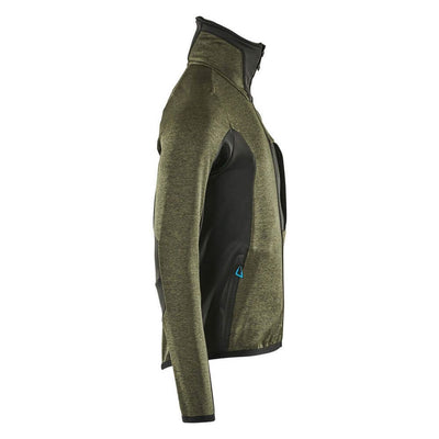Mascot Advanced Fleece Jumper Zip-Up 17103-316 Left #colour_moss-green-black