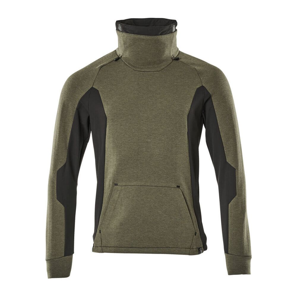 Mascot Advanced High-Neck Sweatshirt 17584-319 Front #colour_moss-green-black